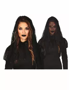 Zwarte mantilla sluier voor volwassenen