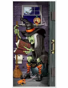 Heks op de wc deurdecoratie
