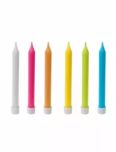 10 Bougies colorées 8 cm