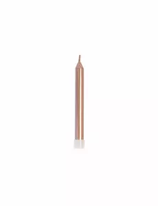10 Bougies d'anniversaire rose gold métallisées 7 cm