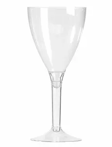 10 Kristallen wijnglazen op voet 160 ml