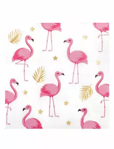 20 papieren servetten Flamingo Tropic 33 x 33 cm