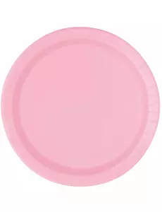 16 Assiettes en carton rose clair 21.9 cm