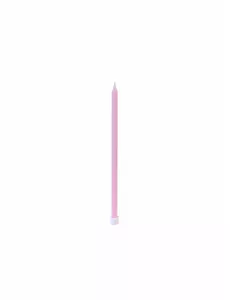 16 Bougies fines rose pâle avec bobèches 12 cm