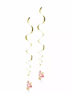 2 Flamingo Tropic hangdecoraties 85 cm