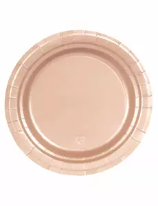 8 kleine roségouden kartonnen borden