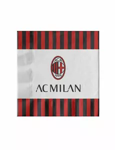 20 Serviettes en papier AC Milan™ 33 x 33 cm