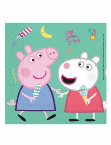 20 Serviettes en papier Peppa Pig™ 33 x 33cm