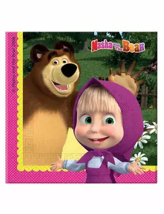 20 Masha en de Beer™ servetten 33 x 33 cm