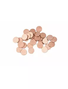 24 Confettis de table ronds rose gold 1,2 cm
