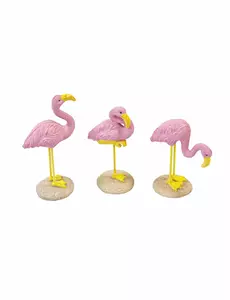 1 roze flamingo van kunsthars
