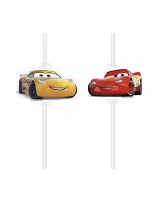 4 Cars 3™ rietjes met afbeelding