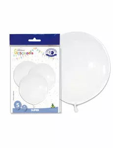 5 enorme latex witte ballonnen
