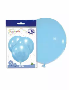 5 enorme blauwe latex ballonnen
