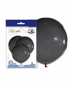 5 enorme zwarte latex ballonnen