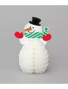 4 mini sneeuwpop versieringen