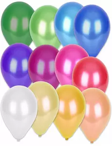 50 metallic gekleurde ballonnen mix