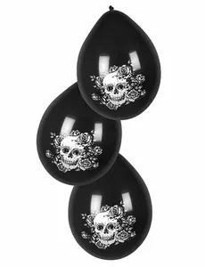 6 latex bloemen Dia de los Muertos ballonnen
