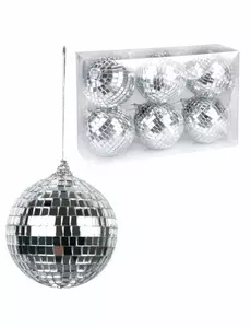 6 Boules à facettes 8 cm
