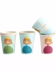 6 Gobelets en carton Princesse 25 cl