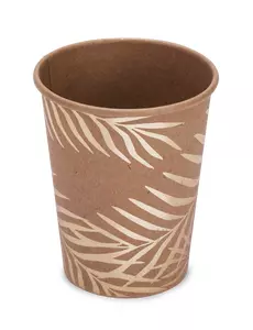 8 Gobelets en carton kraft Palmier doré 200 ml