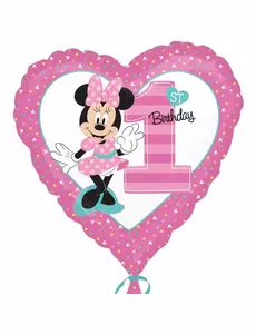 Ballon aluminium 1er Anniversaire Minnie ™ 43 cm