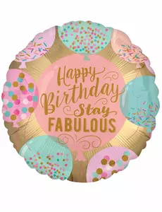 Roze Happy Birthday aluminium ballon