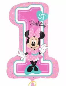 Ballon chiffre 1 aluminiumMinnie™ 48 X 71 cm