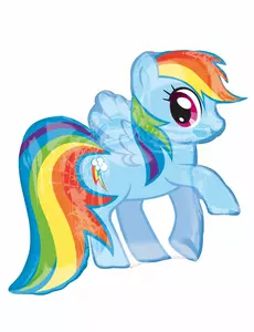 Ballon aluminium My Little Pony™ Rainbow Dash 71 x 68 cm