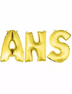 Ballons aluminium lettres ANS dorés 36 cm