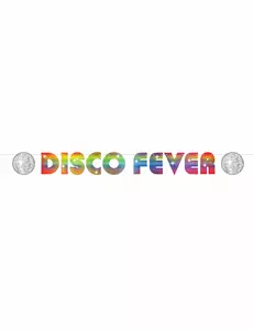 Kartonnen disco fever banner