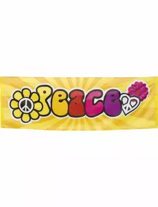 Hippie Flower Power banier