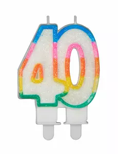 Nummer 40 verjaardagskaars