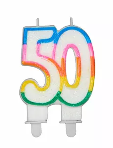 Bougie d'anniversaire chiffre 50