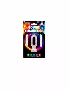 Bougies lumineuses LED chiffre 0