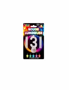 Bougies lumineuses LED chiffre 3