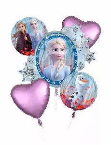 Bouquet 5 ballons aluminium La Reine des Neiges 2™