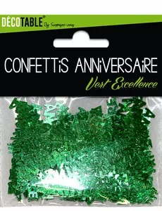 Joyeux anniversaire confetti groen