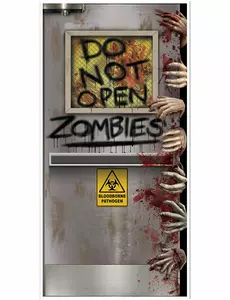 Zombie laboratorium deurdecoratie