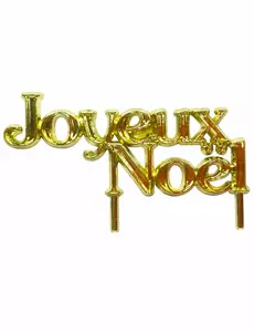 Taartversiering Joyeux Noël 7 cm