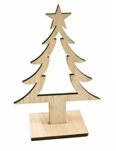Houten kerstboomversiering 25 cm