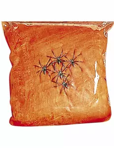 Fausse toile d'araignée orange Halloween