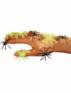 Fausses araignées noires et phosphorescentes Halloween