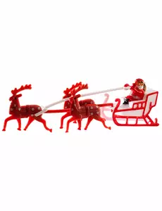 Kerstman op slee taartdecoratie