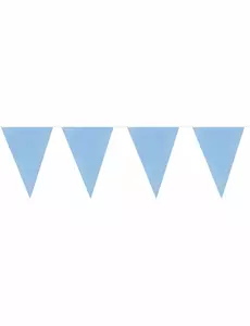 Guirlande 20 fanions bleu ciel 10 m