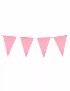 Roze vlaggenslinger 10 m