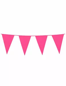 Guirlande à fanions fuchsia 10m