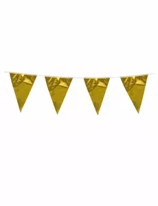 Goudkleurige mini vlaggenslinger