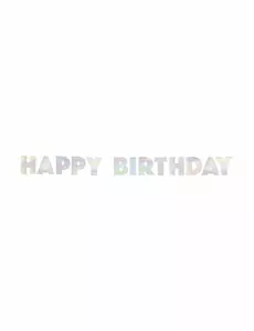 Kartonnen regenboogkleurige Happy Birthday slinger