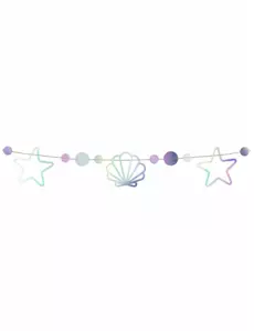 Guirlande en carton sirène holographique 1,65 m